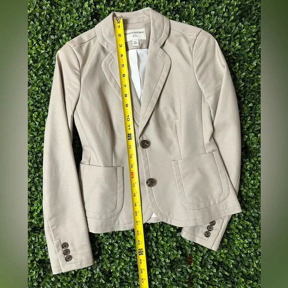 Banana Republic Women's Petite Taupe Blazer Jacket 00P - Picture 7 of 8